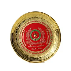 3d Awards Dekoracyjny, pozłacany talerz pamiątkowy