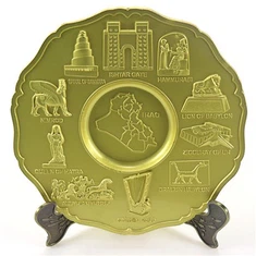 Metalowy ozdobny pamiątkowy talerz na trofeum